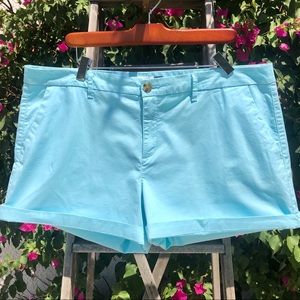 Old Navy Aqua Blue Mid Rise Shorts